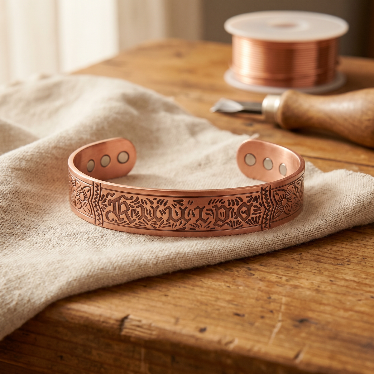 Cobre y Alma “Wandering Soul” Pulsera de cobre