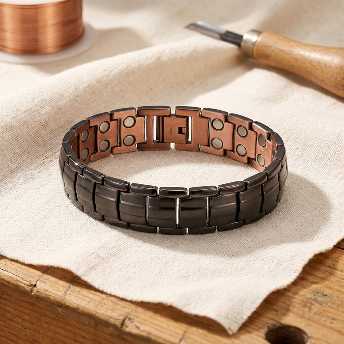 Cobre y Alma Pulsera de Cobre Soul Ocre para Hombre