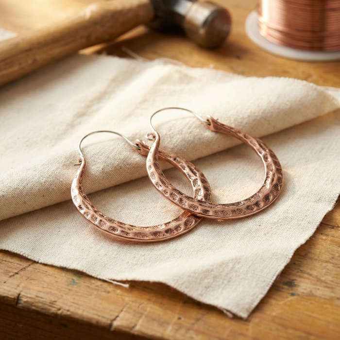 Cobre y Alma Pendientes de Cobre "Alma de Brasa"