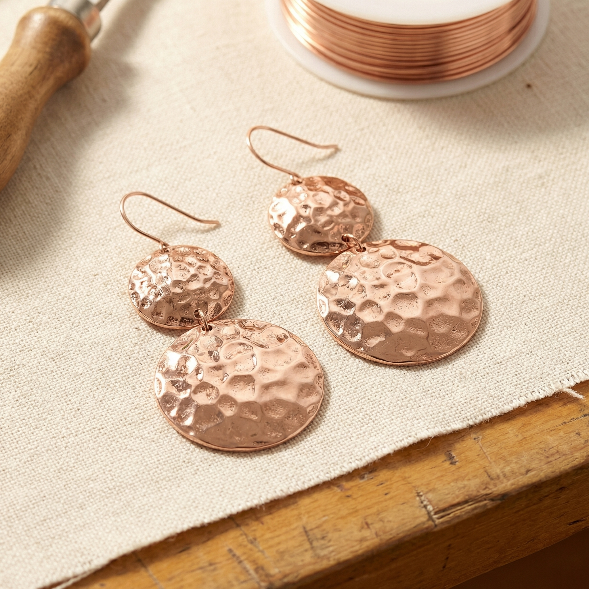 Cobre y Alma Pendientes de Cobre "Alma del Solsticio"