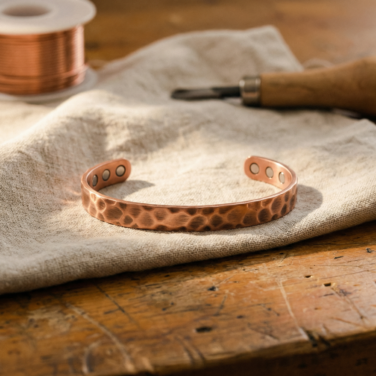 Cobre y Alma Pulsera de Cobre "Surco del Alma"