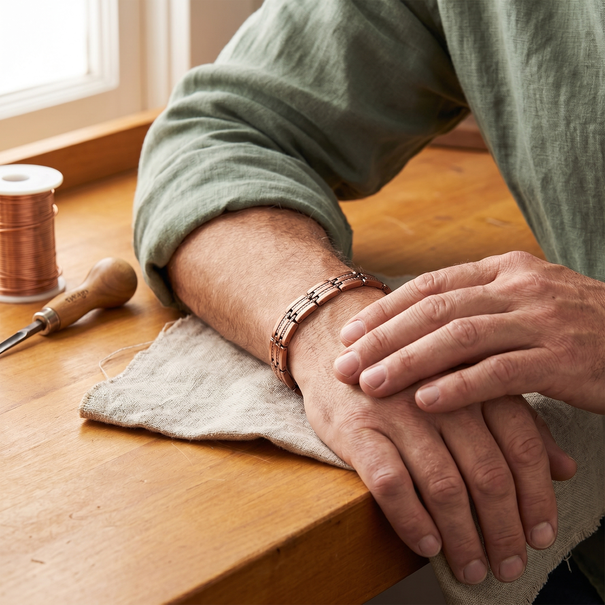 Cobre y Alma Pulsera de Cobre para Hombre Copper Soul Pike