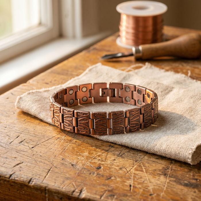 Cobre y Alma Pulsera de Cobre Grit para Hombre