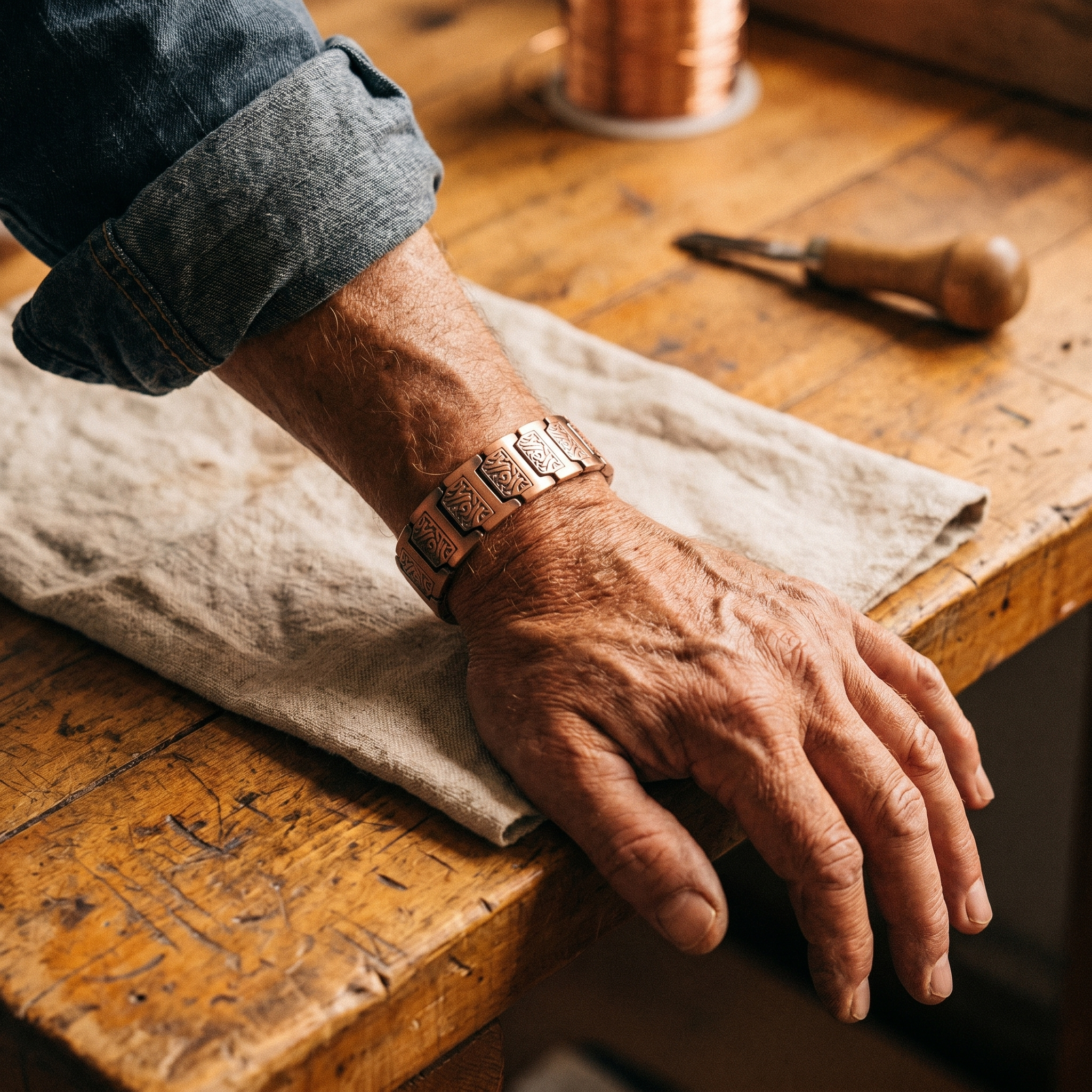Cobre y Alma Pulsera de Cobre Copper Soul Glen para Hombre
